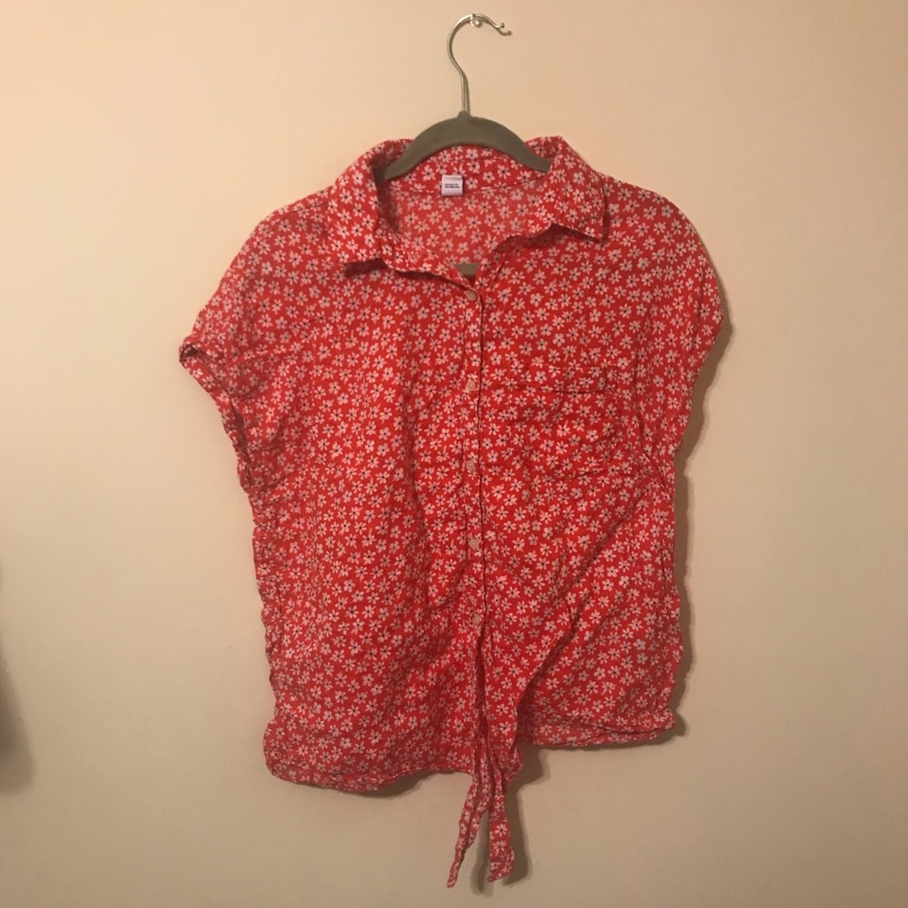 Floral old navy button up